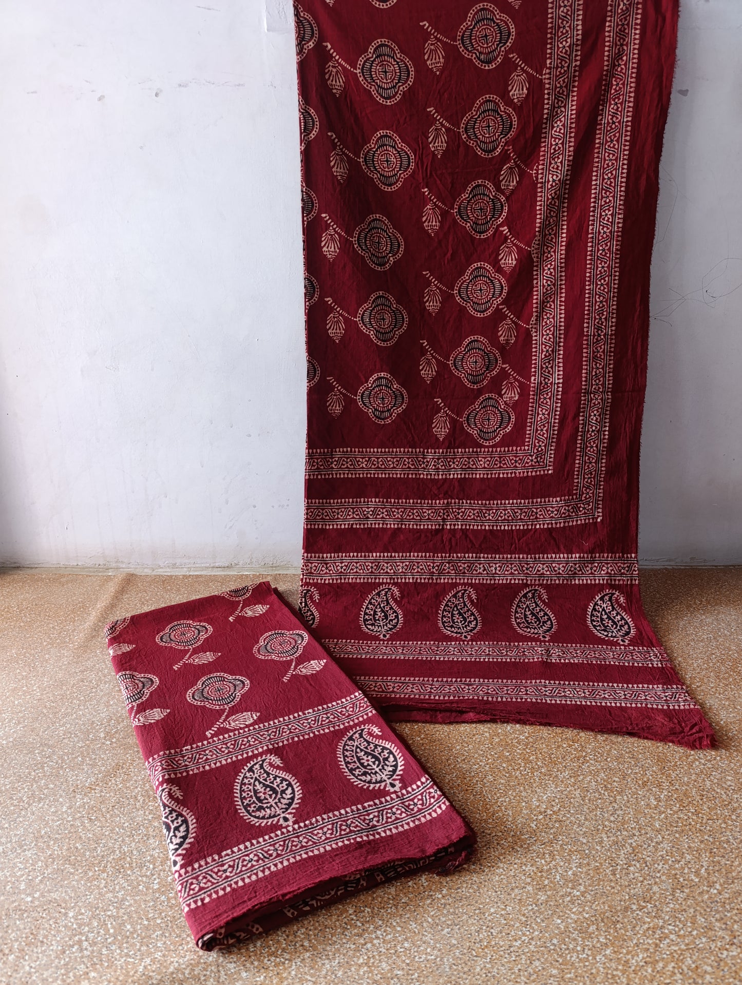 Maroon Phulkari Design