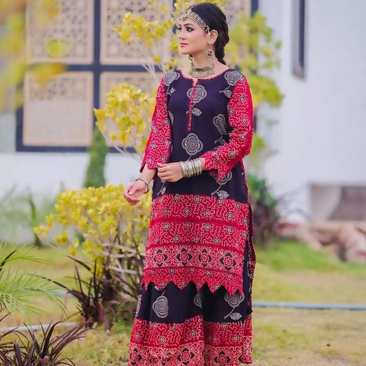 Two Tone Phulkari