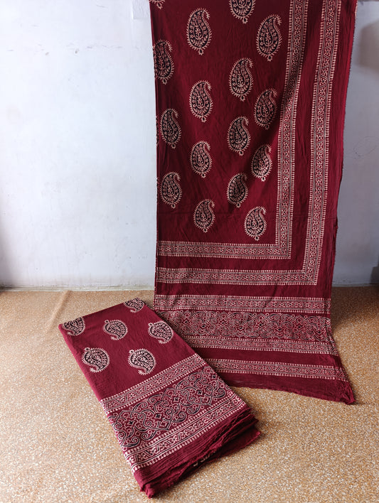 Block printing maroon