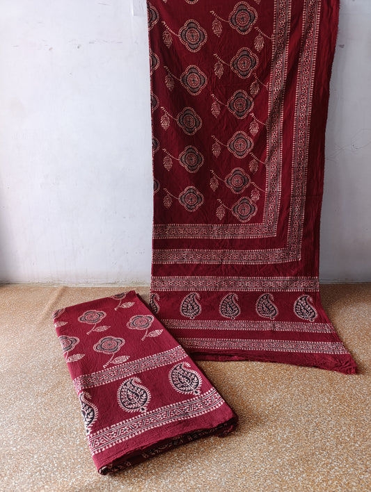 Maroon Phulkari Design